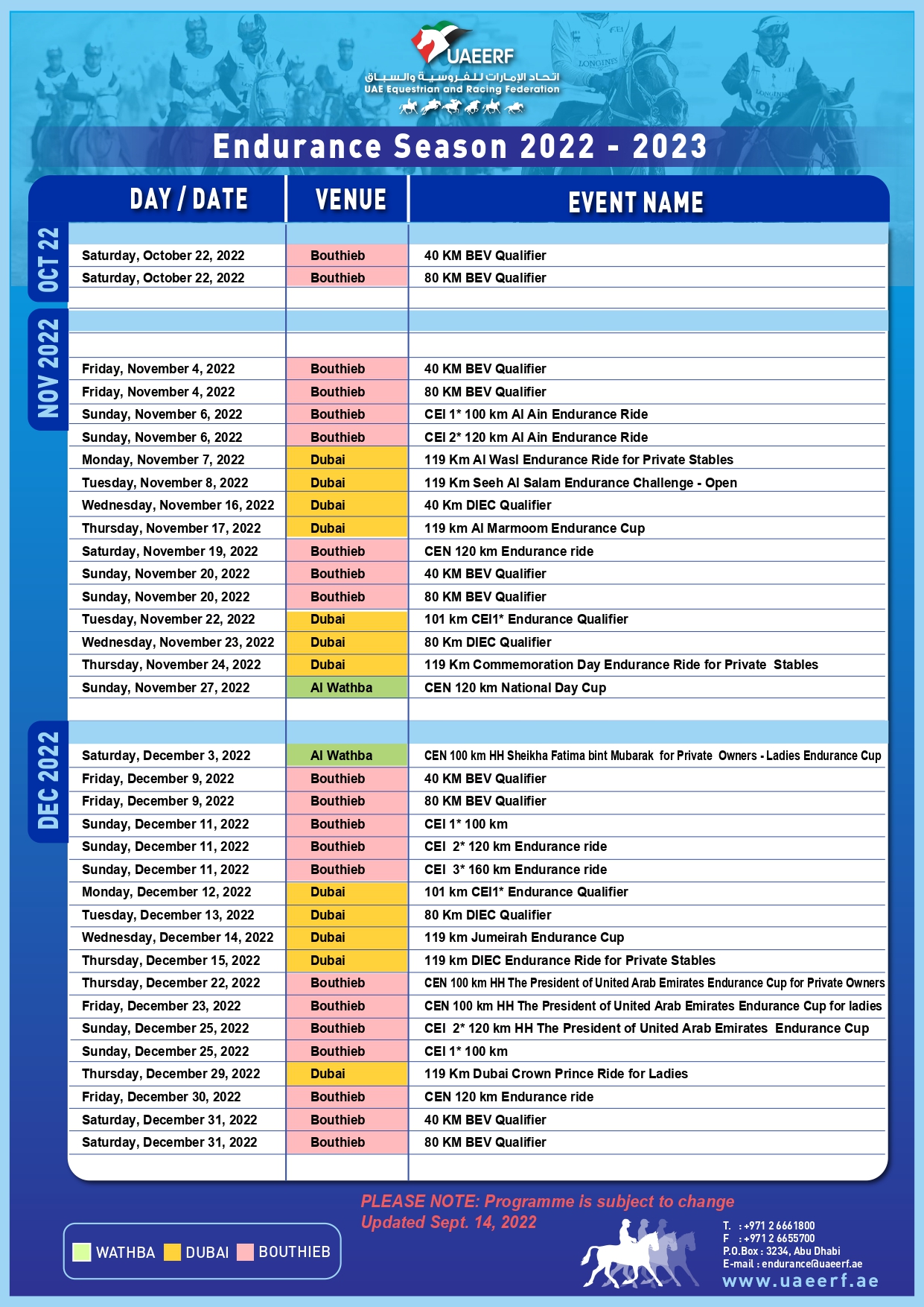 Uae Endurance Calendar 2025 